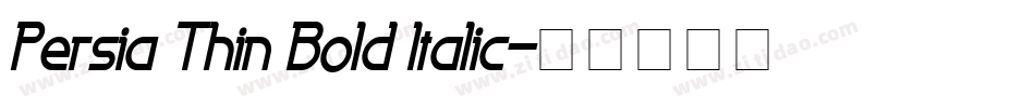 Persia Thin Bold Italic字体转换